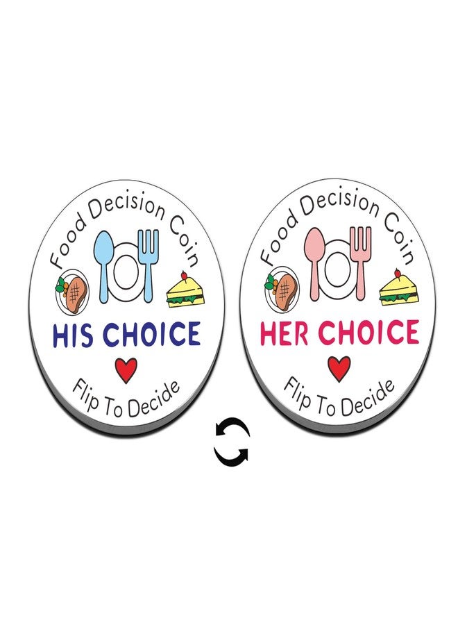 Perleddom Mens Valentines Day Gifts Food Decision Coin Coolest Guy Gifts for Boyfriend Date Night Games for Adults Men Women Valentine's Day Gifts for Him Date Night Ideas for Husband Pocket Hug Token - Image 1